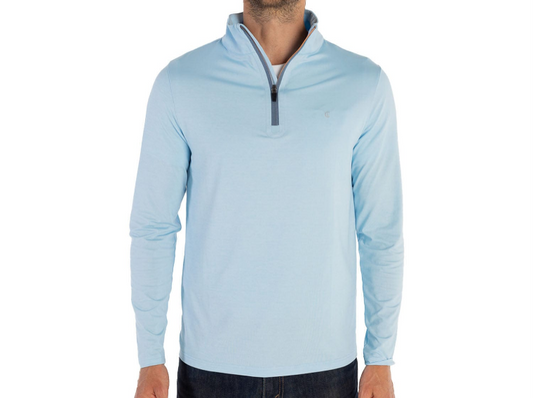 Forsyth Country Club - Feather Performance Pullover - Heather Blue