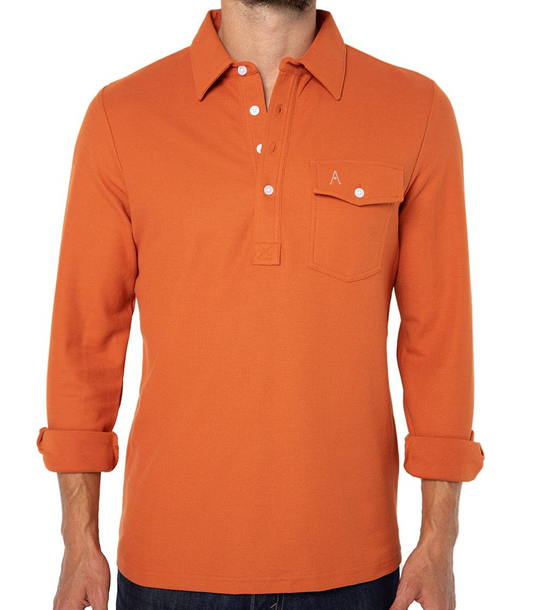 Austin Golf Club - Long Sleeve Players Shirt - Burnt Orange
