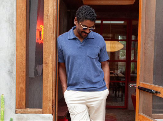 Forsyth Country Club - Terry Cloth Polo - Vintage Indigo