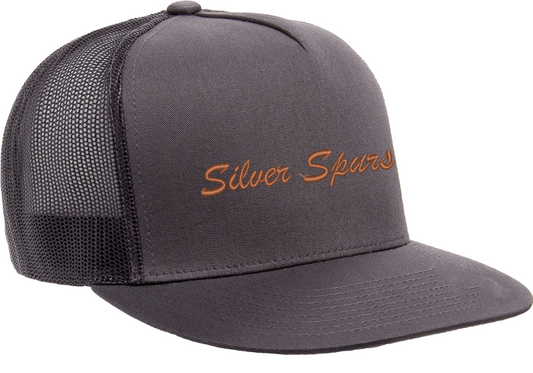 Silver Spurs - Trucker Hat - Script Charcoal