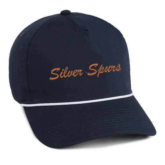 Silver Spurs - Rope Hat - Script Navy