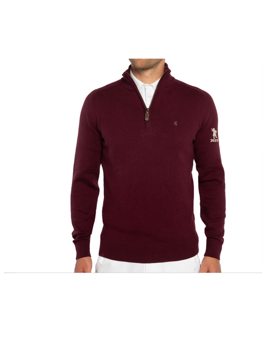 Forsyth Country Club - 1/4 Zip Sweater - Wine
