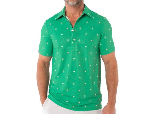 Performance Sport Range Polo- Flag Print