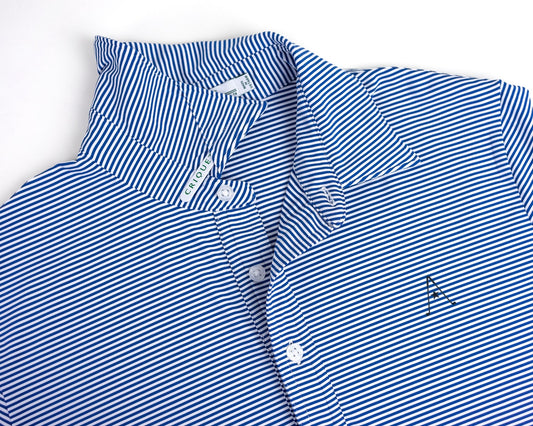 Austin Golf Club - Performance Sport Range Polo - Hobby Stripe Navy