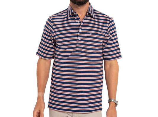 Top-Shelf Players Shirt - Waylon Stripe Navy