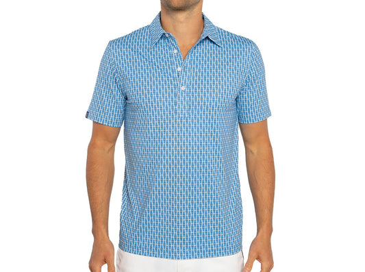 Performance Sport Range Polo - Solo Print - Blue