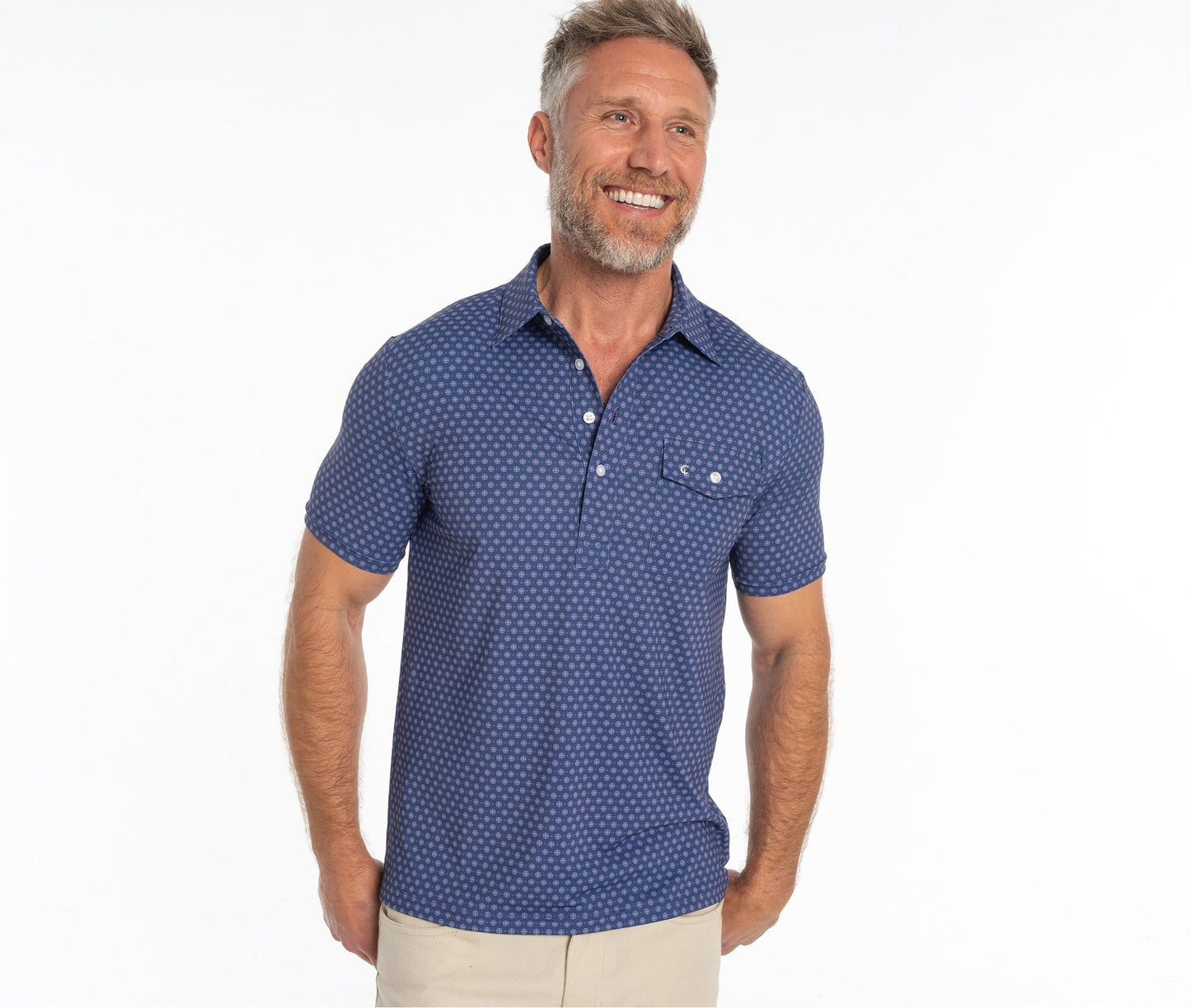 ACC - Performance Sport Players Shirt - Medallion Print - Navy