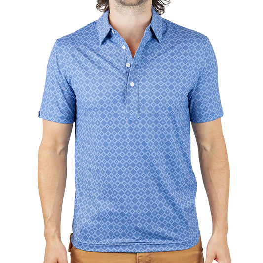Performance Sport Range Polo - Durango Print Blue